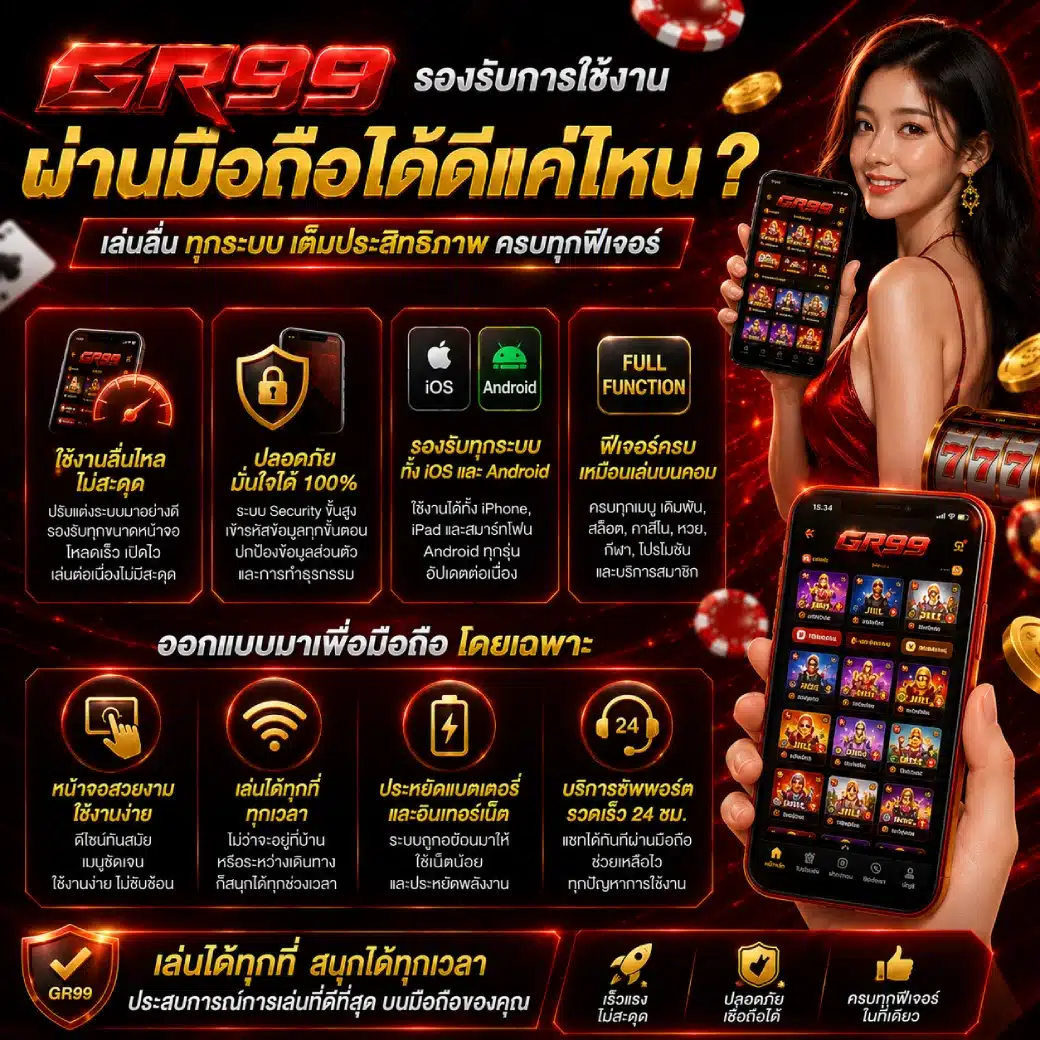 GR99 รองรับการใช้งานผ่านมือถือได้ดีแค่ไหน